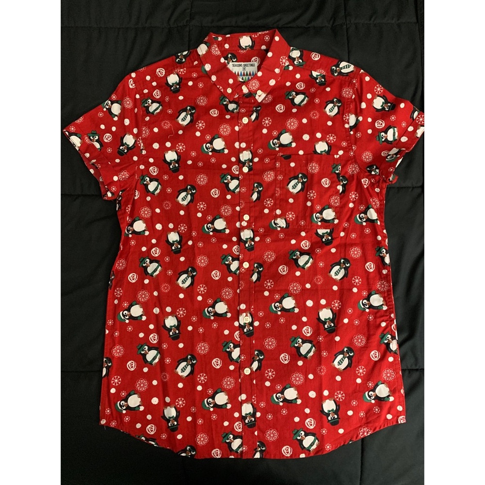 Winter Holiday Button Down